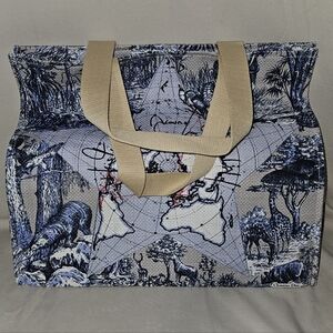 Dior Blue and Tan Women's Tote Bag